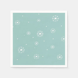 Aquamariner Snowflake Paper Cocktail Napkins Serviette