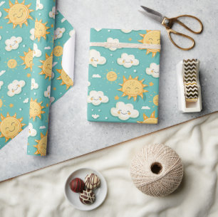 Aquamariner Sonntag Geschenkpapier