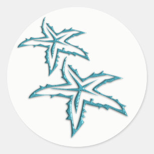 Aquamariner Starfish Runder Aufkleber