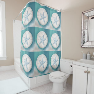Aquamariner Starfish und Sand Dollar Beachy Duschvorhang