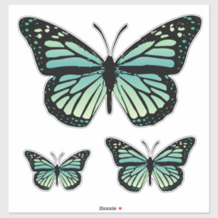 Aquamariner Türkischer Schmetterling Aufkleber