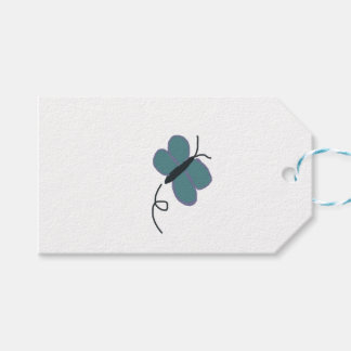 Aquamariner und Lila Schmetterling Geschenkanhänger