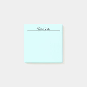 Aquamariner und schwarzer minimalistischer individ post-it klebezettel