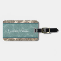 Aquamariner Vintager Zinnia Gepäcktag