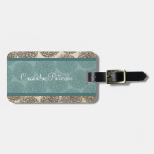 Aquamariner Vintager Zinnia Gepäcktag Gepäckanhänger