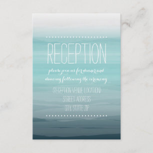 Aquamariner Watercolor inspirierter Ombre Begleitkarte