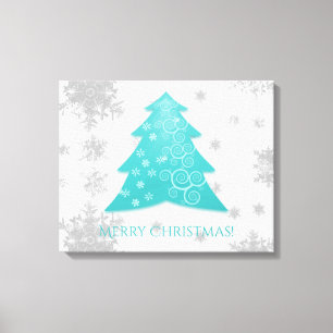 Aquamariner Weihnachtsbaum Canvas drucken Leinwanddruck