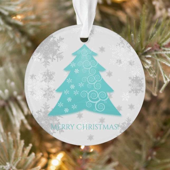 Aquamariner Weihnachtsbaum Ornament (Baum)