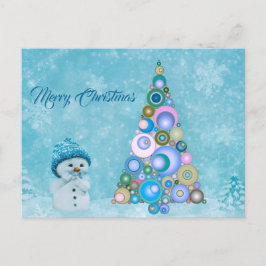 Aquamariner Weihnachtsbaum Postkarte