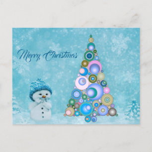 Aquamariner Weihnachtsbaum Postkarte