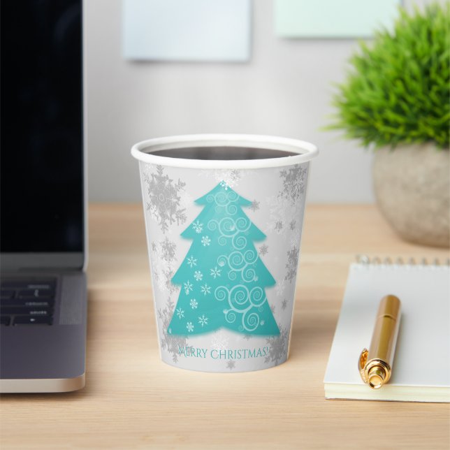 Aquamariner Weihnachtsbaumcup Pappbecher (InSitu)