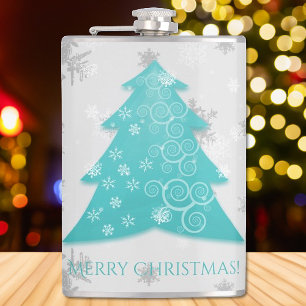 Aquamariner Weihnachtsbaumkolben Flachmann