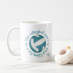 aquamariner, weißer Volleyballplatz Kaffeetasse