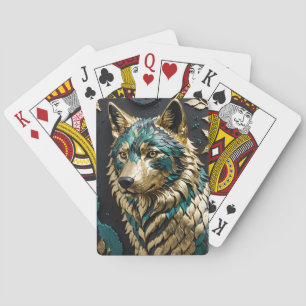 Aquamariner Wolf Spielkarten