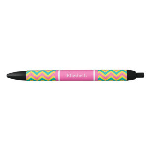 Aquamarines Ananas Ananas LG Monogramm Zickzack N Kugelschreiber