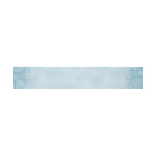 Aquamarines antikes blaues Blumenmuster-Bauch-Band Einladungsbanderole