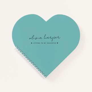 Aquamarines Aqua Blue Letters to Daughter Mama Jou Notizbuch