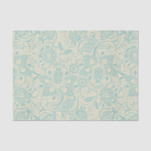 Aquamarines Aqua-Blumenspitze-Seidenpapier Seidenpapier