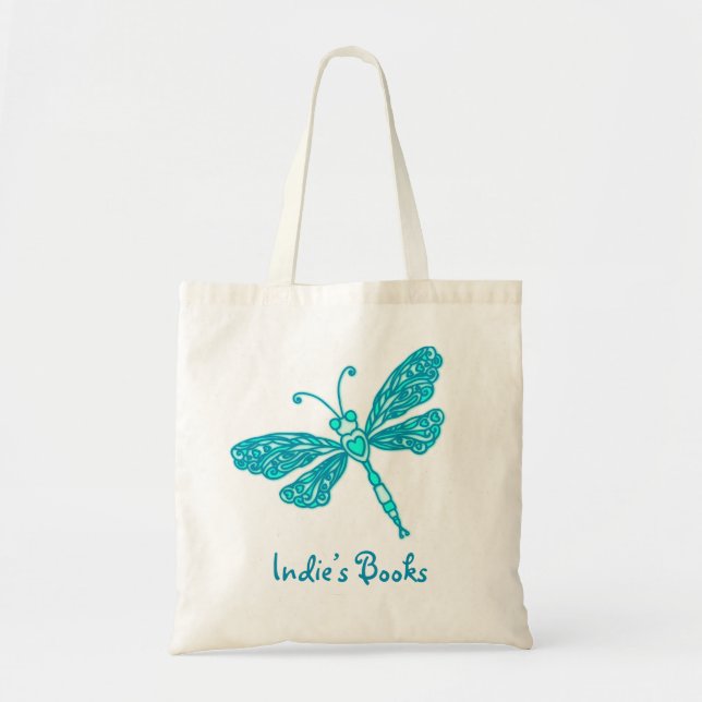 Aquamarines Aqua der Libelle scherzt genannte Tragetasche (Vorne)