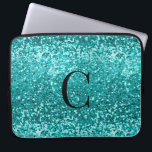 Aquamarines Aqua Turquoise Glitzer Sparkone Monogr Laptopschutzhülle<br><div class="desc">Chic Aquamarin Aqua Turquoise Glitzer Sparkle Luxury Glam Monogram Laptop Schlauch,  mit fett,  chunky,  Imitate aqua blau (türkis aquamarin) Glitzer und Ihre maßgeschneiderte Monogramm. Bitte kontaktieren Sie uns unter cedarandstring@gmail.com ,  wenn Sie Hilfe beim Design benötigen oder sich nach passenden Produkten erkundigen möchten.</div>
