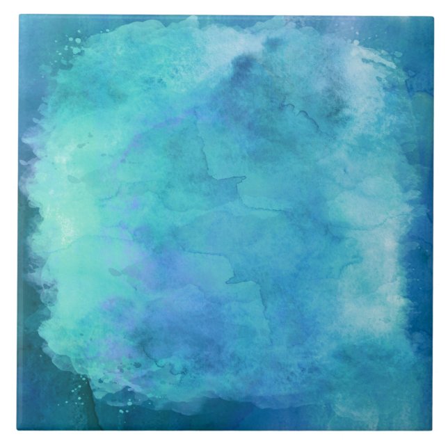 Aquamarines Aquablaues aquamarines Fliese (Vorderseite)