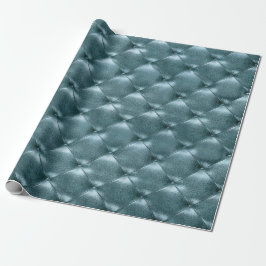 Aquamarines Aquatic Luxury Opulent Tufted Leder VI Geschenkpapier
