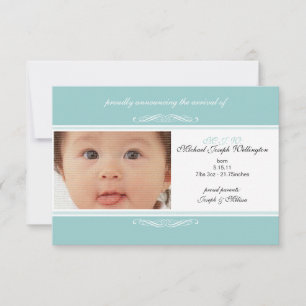 Aquamarines Baby Announctions Foto lädt ein Einladung