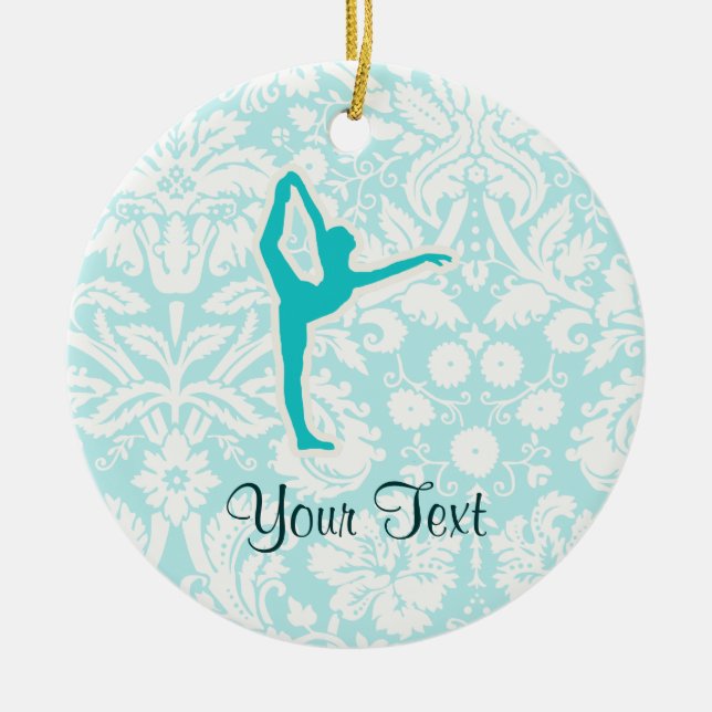 Aquamarines Ballett Keramikornament (Vorne)