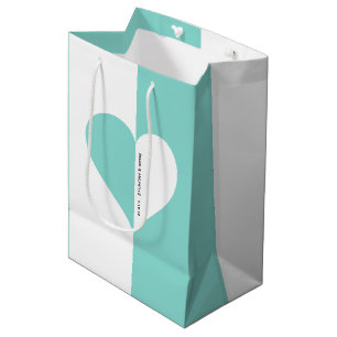 Aquamarines Blau für immer Sie u. ich Mittlere Geschenktüte