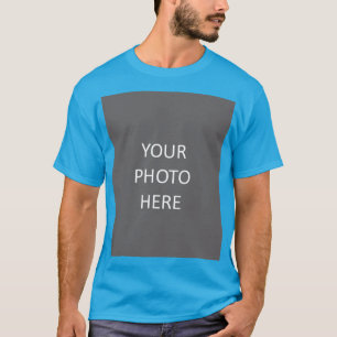 Aquamarines Blau Hinzufügen des Fotos zum Bild T-Shirt