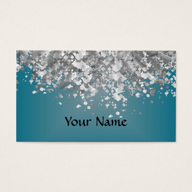 Aquamarines Blau und Imitat Glitzer (Vorderseite)