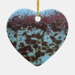 Aquamarines Blau und Lila rostfreier Hintergrund Keramik Ornament