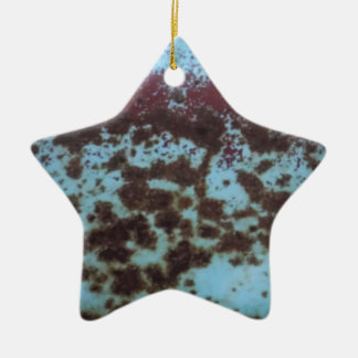 Aquamarines Blau und Lila rostfreier Hintergrund Keramik Ornament