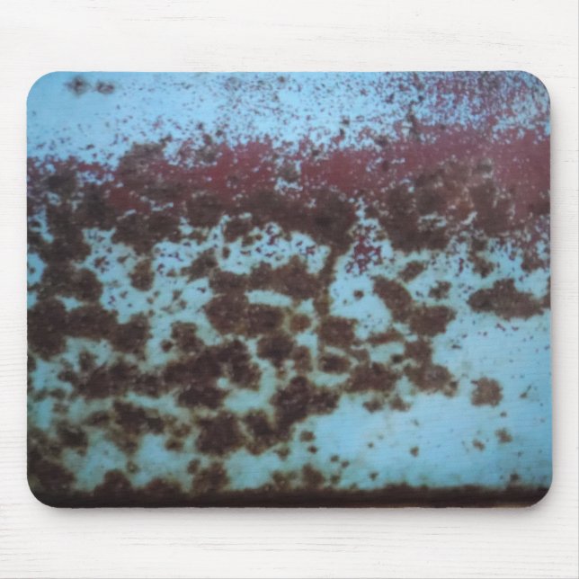 Aquamarines Blau und Lila rostfreier Hintergrund Mousepad (Vorne)
