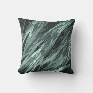 Aquamarines blaues Abstraktes Muster Kissen
