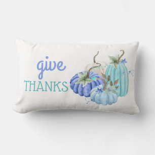 Aquamarines blaues Aqua Taupe Pumpkin Herbst Lendenkissen