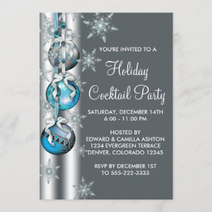 Aquamarines blaues einladung