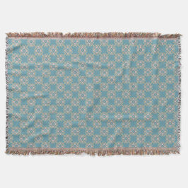 Aquamarines Blaues geometrisches Knochengewebe Decke