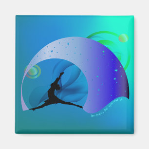 Aquamarines blaues Grün motivierend Magnet