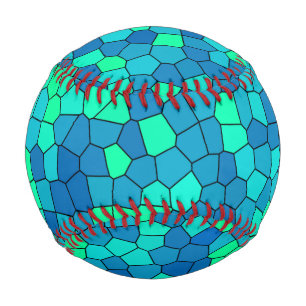 Aquamarines blaues, grün-zyanfarbenes Glasmuster Baseball