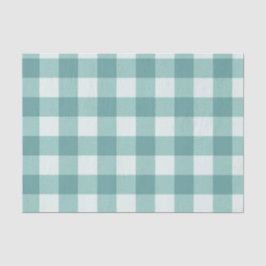 Aquamarines blaues grünes Tartan Kariertes Muster  Seidenpapier