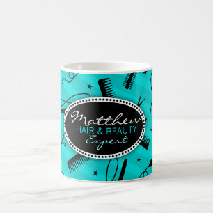 Aquamarines blaues Haar u. Schönheit Kaffeetasse
