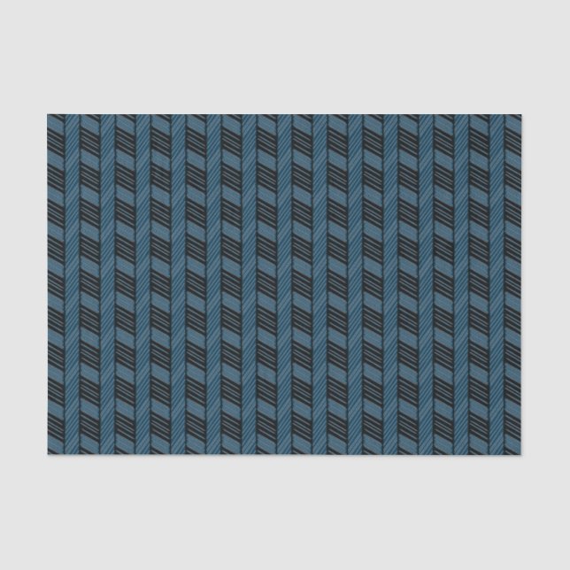 Aquamarines blaues Muster Abstrakt geometrische Et Seidenpapier (Vorderseite)