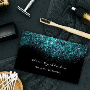 Aquamarines blaues Ozean-Make-uppeitsche Instagram Visitenkarte