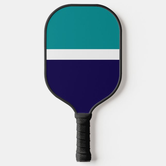 Aquamarines, blaues Schlichtes Farbblockdesign Pickleball Schläger (Vorderseite)