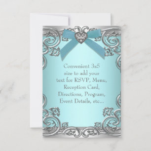Aquamarines blaues UAWG Allzweck RSVP Karte