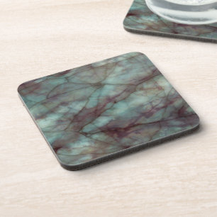 Aquamarines Blaues und Lila Fluoritmor Untersetzer