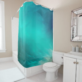 Aquamarines blaues Wasser Wasserfarbe Abstrakt Duschvorhang