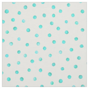 Aquamarines blaues weißes Confetti-Punkt-Muster Stoff