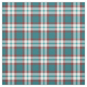 Aquamarines, blaues, weißes Tartan-Quadrat-Muster Stoff